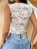 Lace V-Neck Sleeveless Bodysuit sold by Charming Charlie