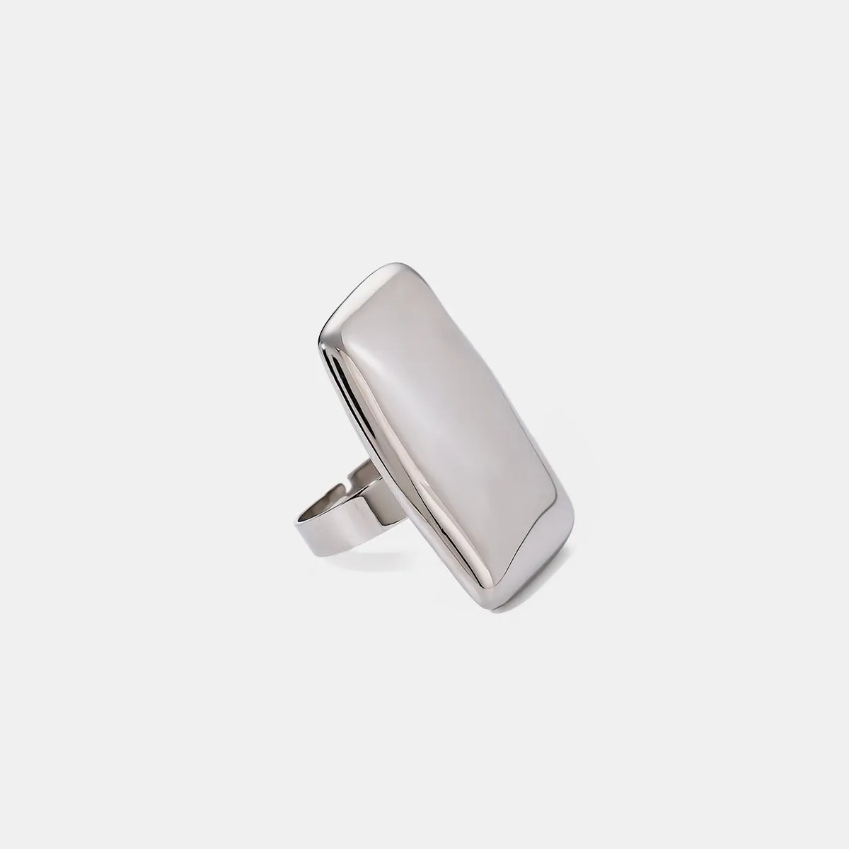 Stainless Steel Rectangle Adjustable Open Ring sold by Charming Charlie product image thumbnail 4