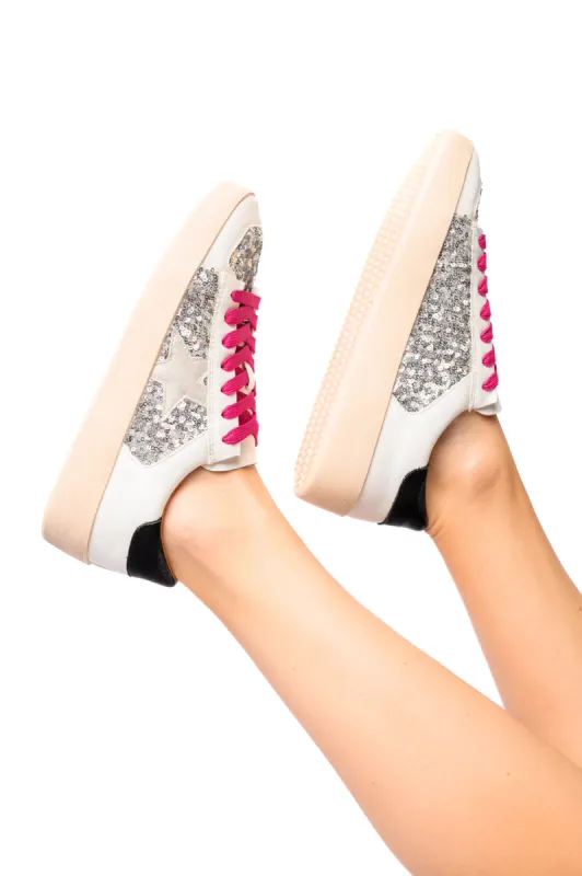 Another Round Sneakers in Silver Sequins sold by Charming Charlie