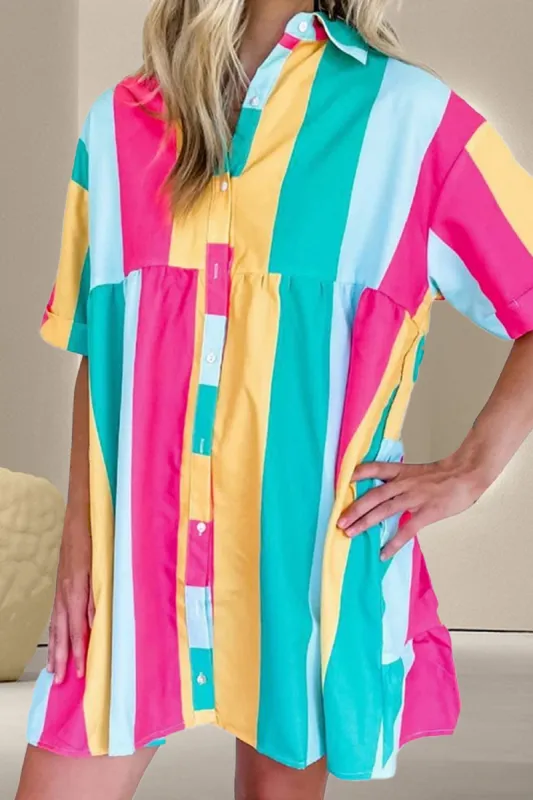 Color Block Half Sleeve Mini Dress sold by Charming Charlie
