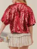 Sequin Bow Graphic Round Neck Half Sleeve T-Shirt sold by Charming Charlie