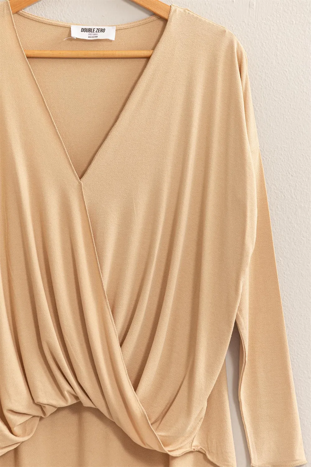HYFVE Draped Drop Shoulder Long Sleeve Top sold by Charming Charlie product image thumbnail 5