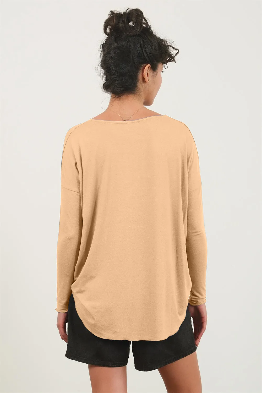 HYFVE Draped Drop Shoulder Long Sleeve Top sold by Charming Charlie product image thumbnail 2
