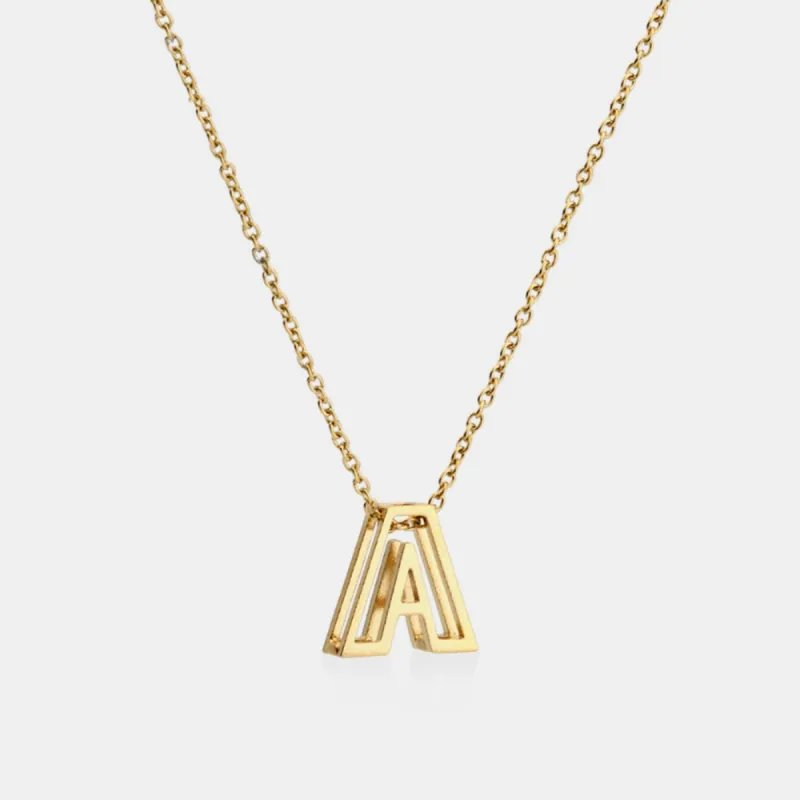 Stainless Steel Letter Pendant Necklace sold by Charming Charlie