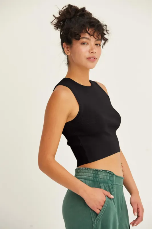 HYFVE Ribbed Knit Cropped Tank sold by Charming Charlie
