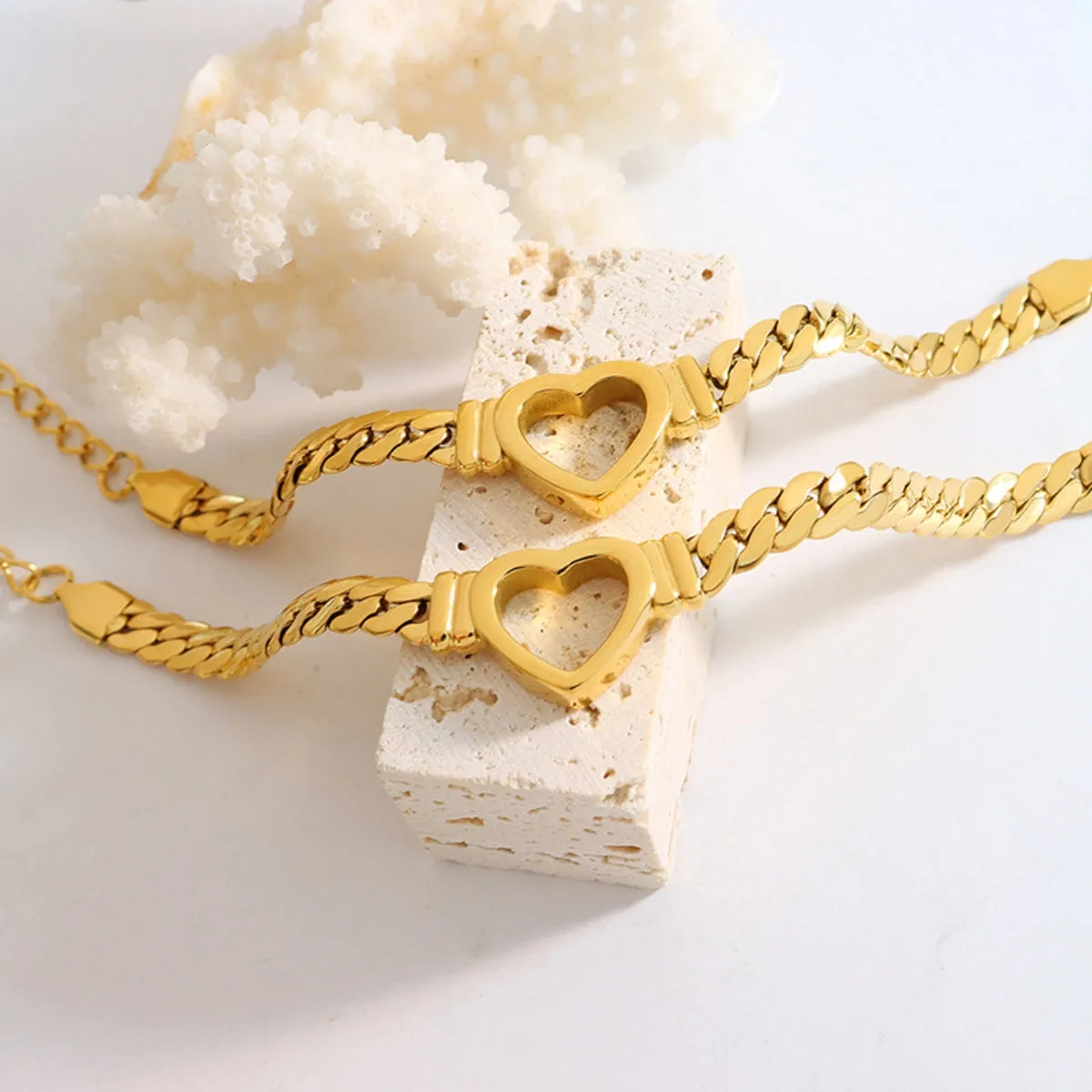 Titanium Steel Cutout Heart Bracelet sold by Charming Charlie product image thumbnail 3