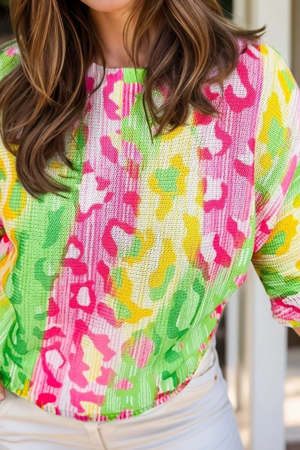 Plus Size Printed Round Neck T-Shirt sold by Charming Charlie product image thumbnail 2