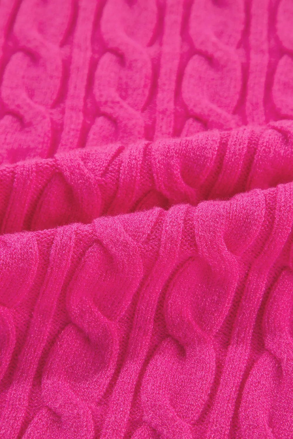 Cable-Knit Mock Neck Long Sleeve Sweater sold by Charming Charlie product image thumbnail 4