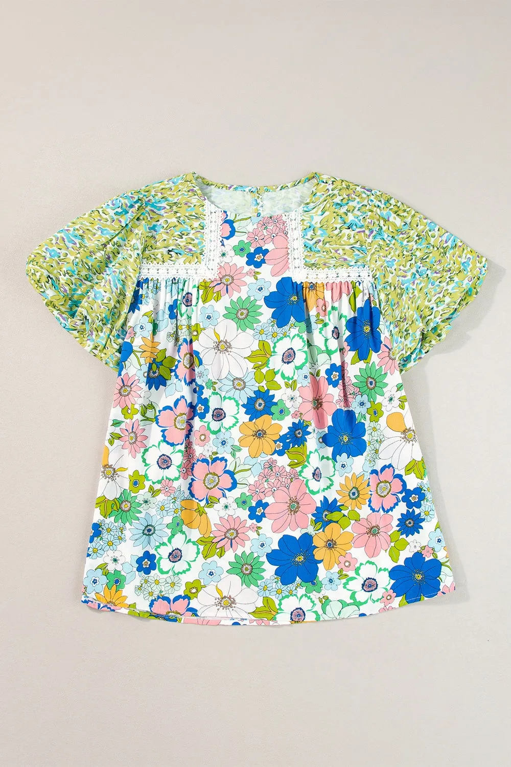 Printed Round Neck Puff Sleeve Blouse sold by Charming Charlie product image thumbnail 3