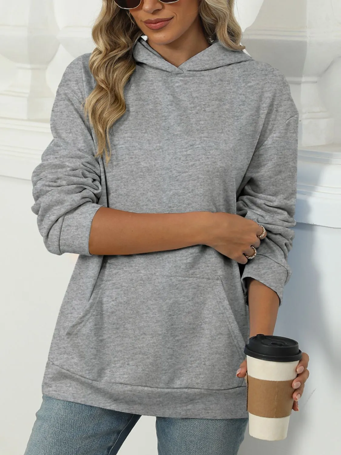 Pocketed Long Sleeve Hoodie sold by Charming Charlie product image thumbnail 2