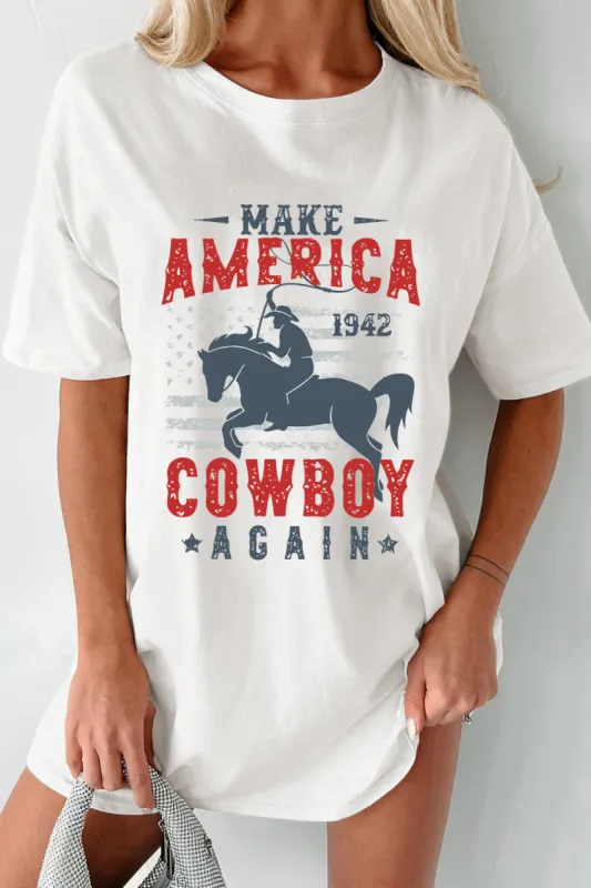 Cowboy Graphic Round Neck Half Sleeve T-Shirt sold by Charming Charlie
