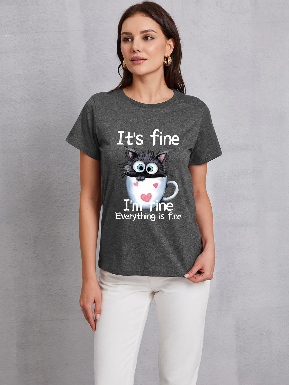 Graphic Round Neck Short Sleeve T-Shirt sold by Charming Charlie