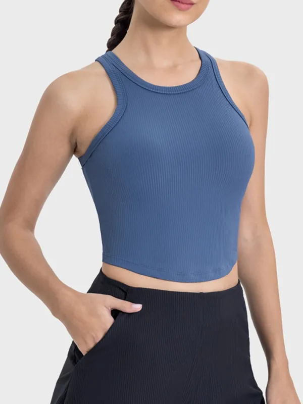 Round Neck Racerback Active Tank sold by Charming Charlie
