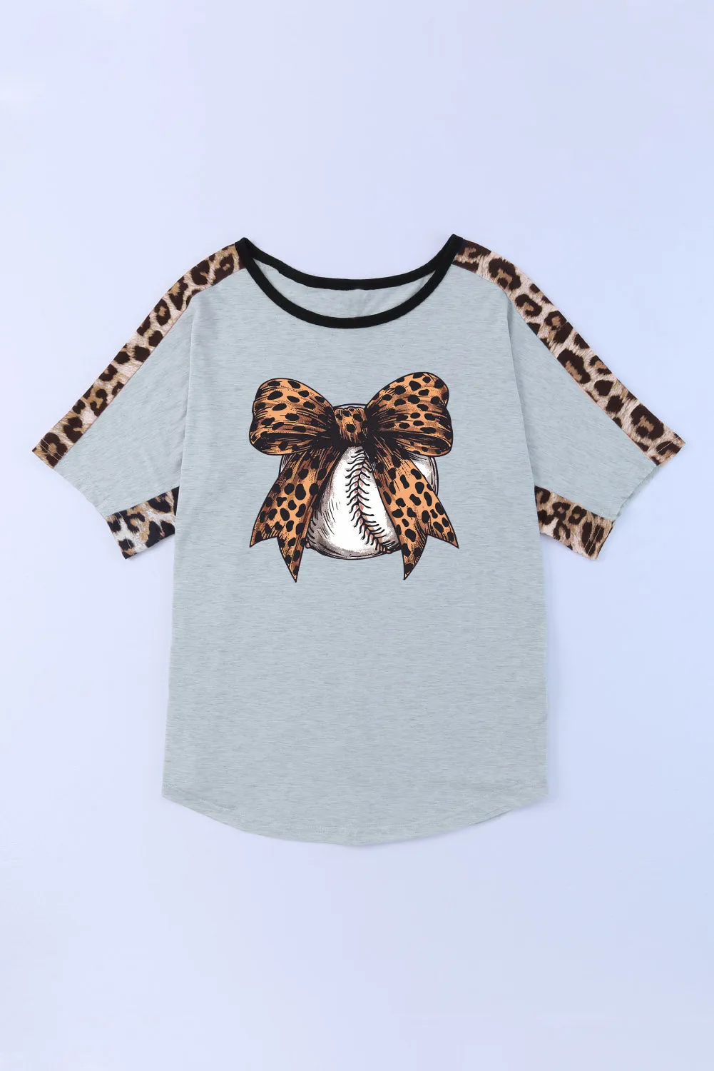 Leopard Bow Round Neck Half Sleeve T-Shirt sold by Charming Charlie product image thumbnail 3