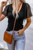 V-Neck Short Sleeve Blouse sold by Charming Charlie