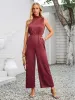 Cutout Tied Wide Leg Sleeveless Jumpsuit sold by Charming Charlie