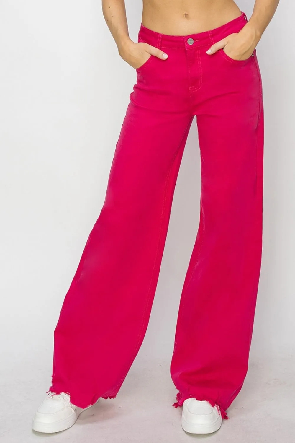 RISEN High Rise Wide Leg Jeans sold by Charming Charlie