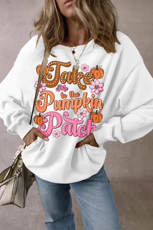 Letter Graphic Long Sleeve Sweatshirt sold by Charming Charlie