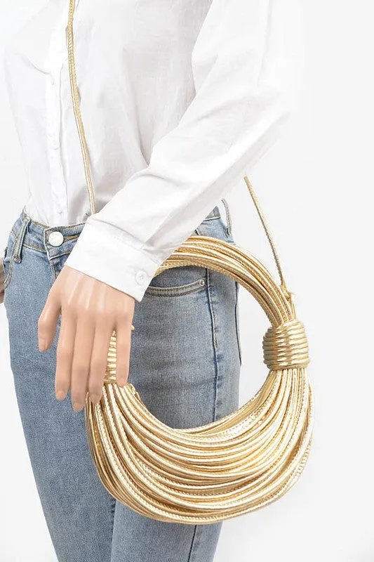 Metallic Layer Roping Top Handle Bag sold by Charming Charlie product image thumbnail 5