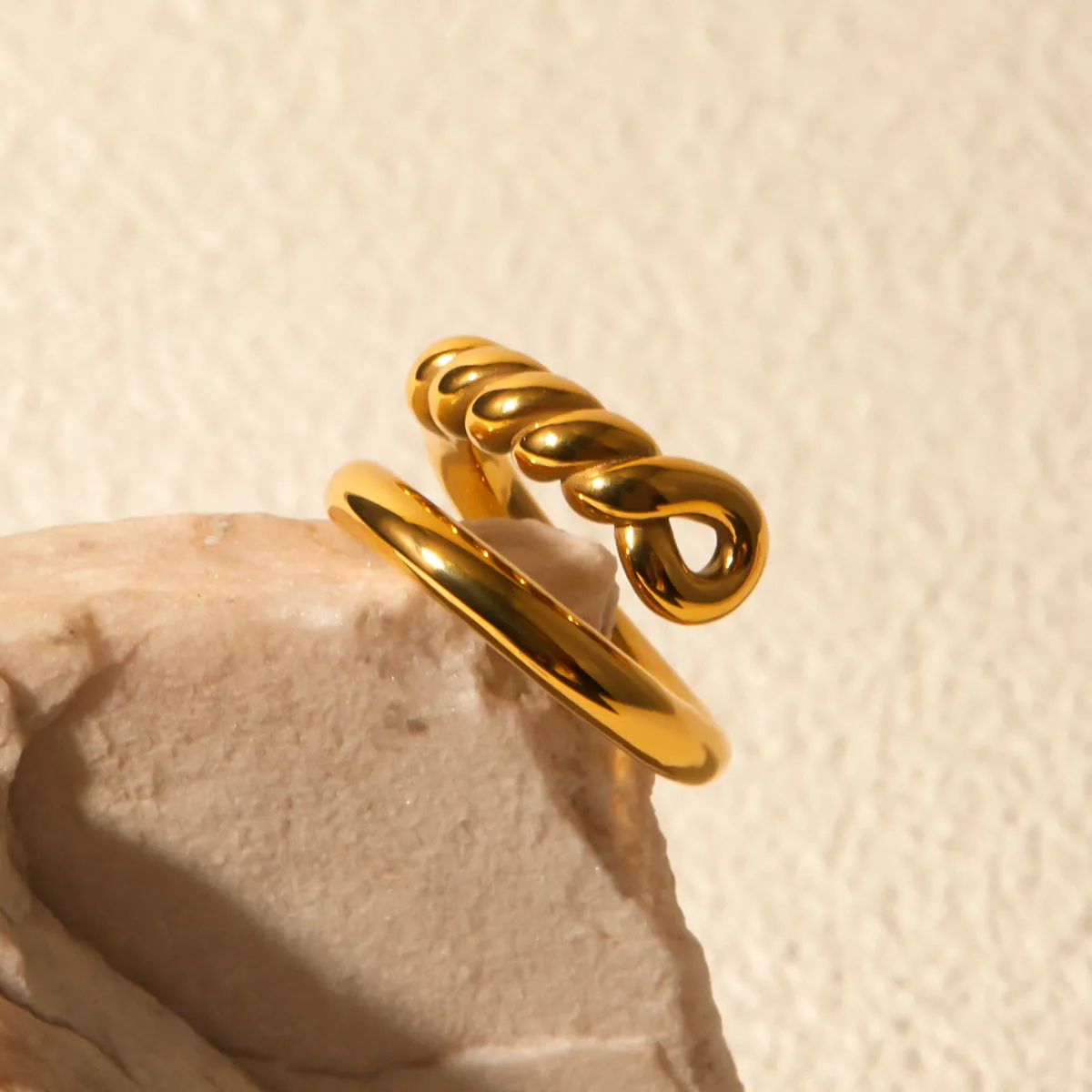 Stainless Steel Knot Bypass Ring sold by Charming Charlie product image thumbnail 2