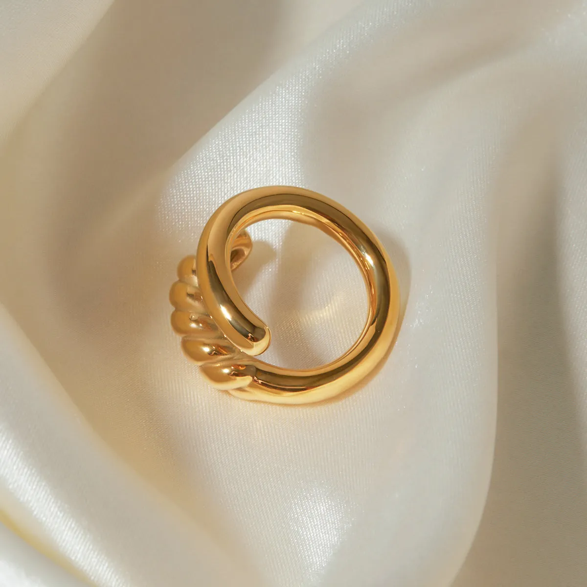 Stainless Steel Knot Bypass Ring sold by Charming Charlie product image thumbnail 3