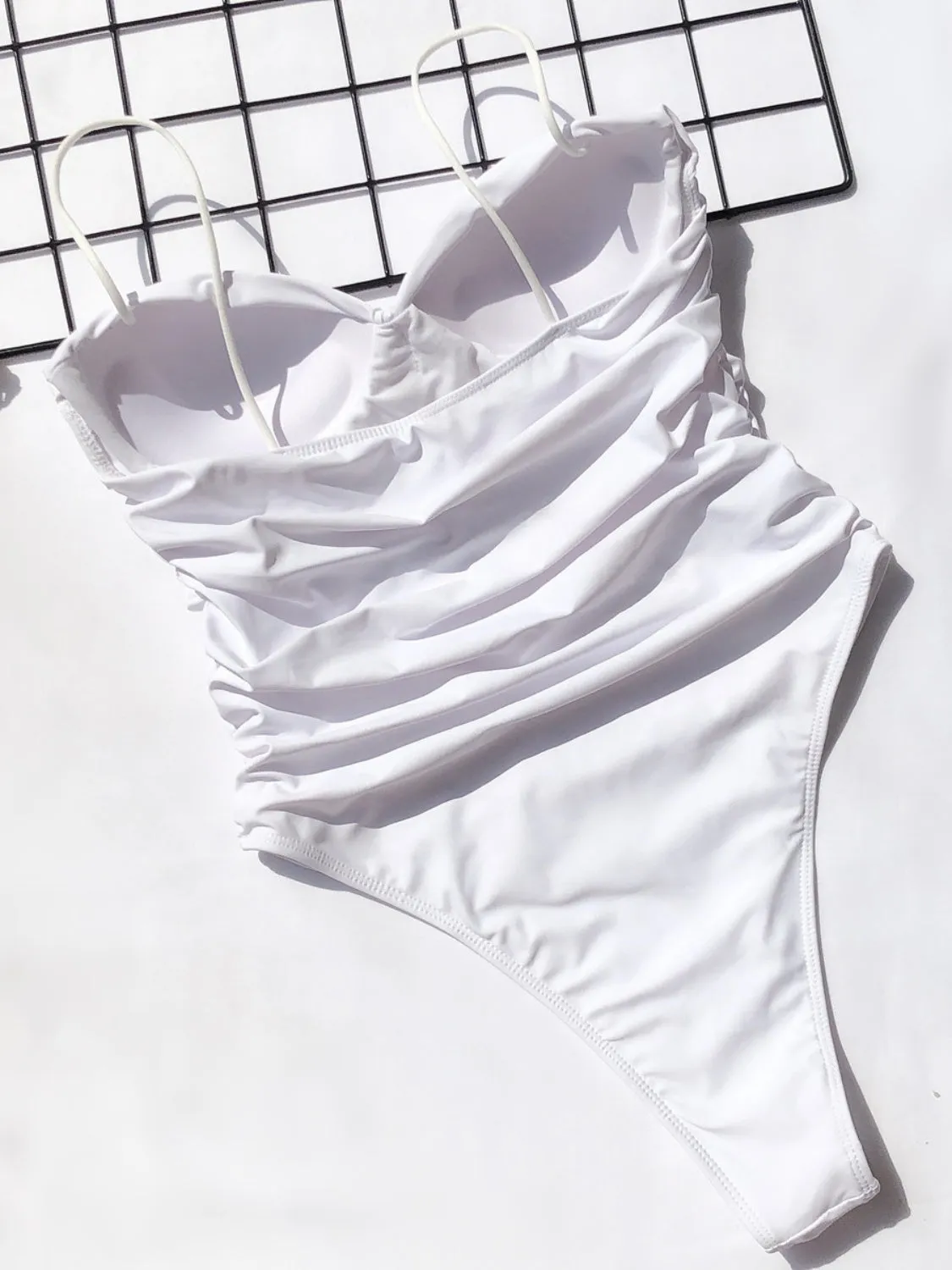 Ruched Sweetheart Neck One-Piece Swimwear sold by Charming Charlie product image thumbnail 2