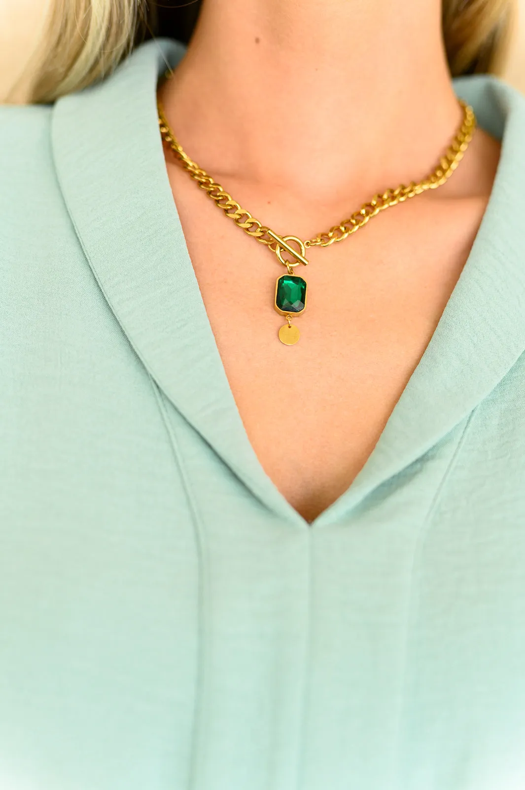 Emerald Chain Necklace sold by Charming Charlie product image thumbnail 2
