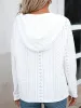Drawstring Eyelet Long Sleeve Hoodie sold by Charming Charlie