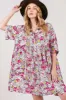 SAGE + FIG Floral Button Down Mini Shirt Dress sold by Charming Charlie
