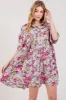 SAGE + FIG Floral Button Down Mini Shirt Dress sold by Charming Charlie