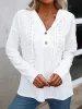 Drawstring Eyelet Long Sleeve Hoodie sold by Charming Charlie