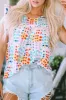 Ruffled Printed Round Neck Blouse sold by Charming Charlie
