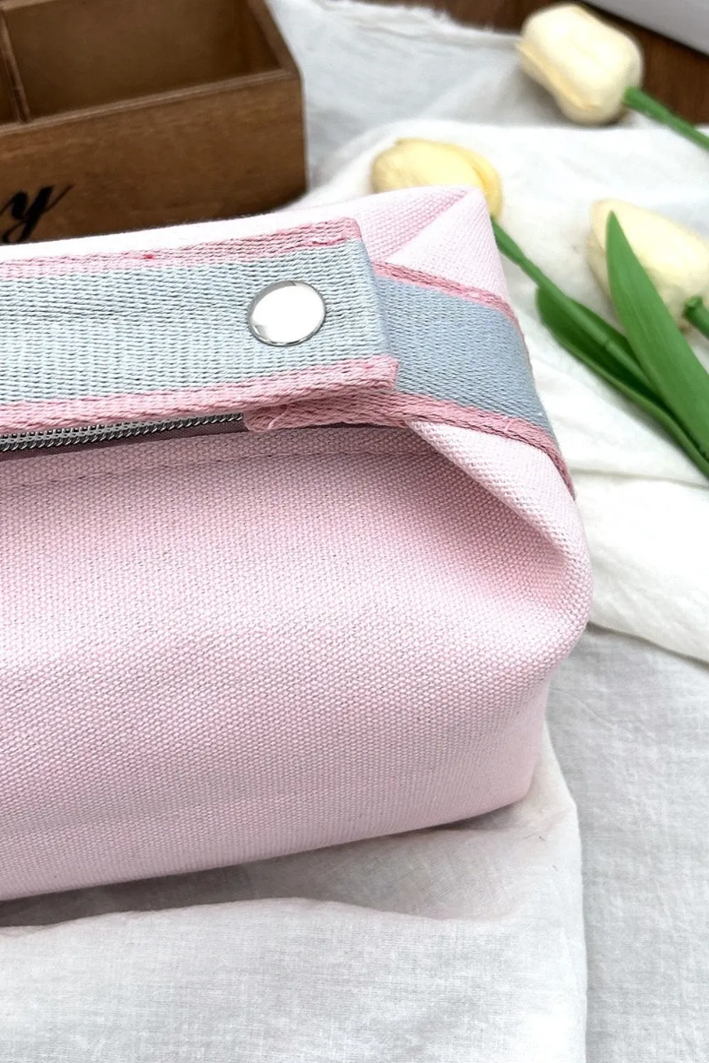 Zenana Waterproof Canvas Travel Cosmetic Bag sold by Charming Charlie product image thumbnail 3