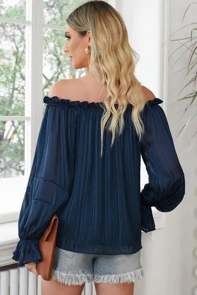 Frill Tied Off-Shoulder Flounce Sleeve Blouse sold by Charming Charlie product image thumbnail 2