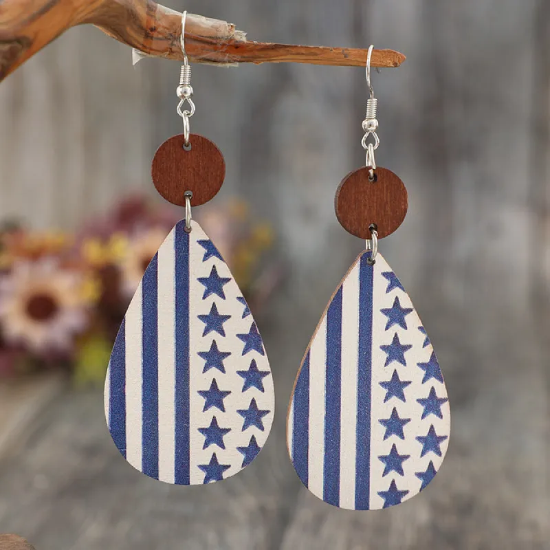 Printed PU Leather Dangle Earrings sold by Charming Charlie
