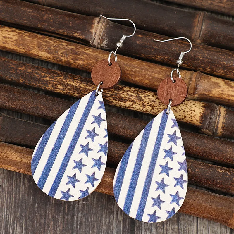 Printed PU Leather Dangle Earrings sold by Charming Charlie product image thumbnail 2
