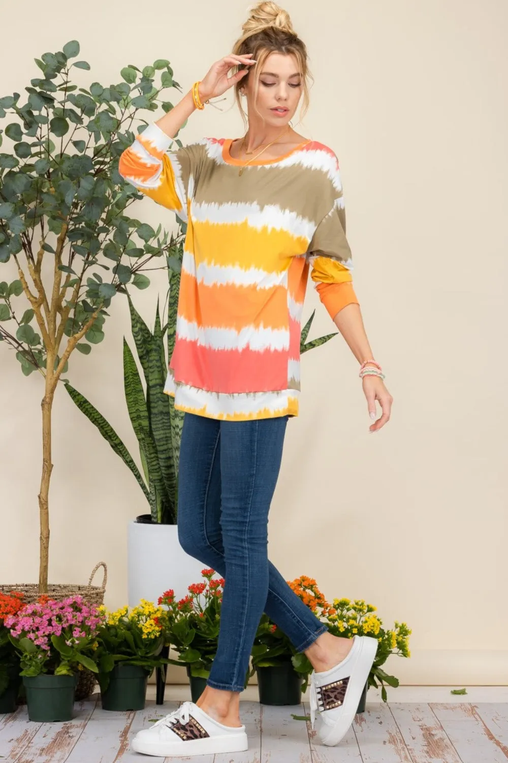 Celeste Full Size Striped Long Sleeve T-Shirt sold by Charming Charlie product image thumbnail 5