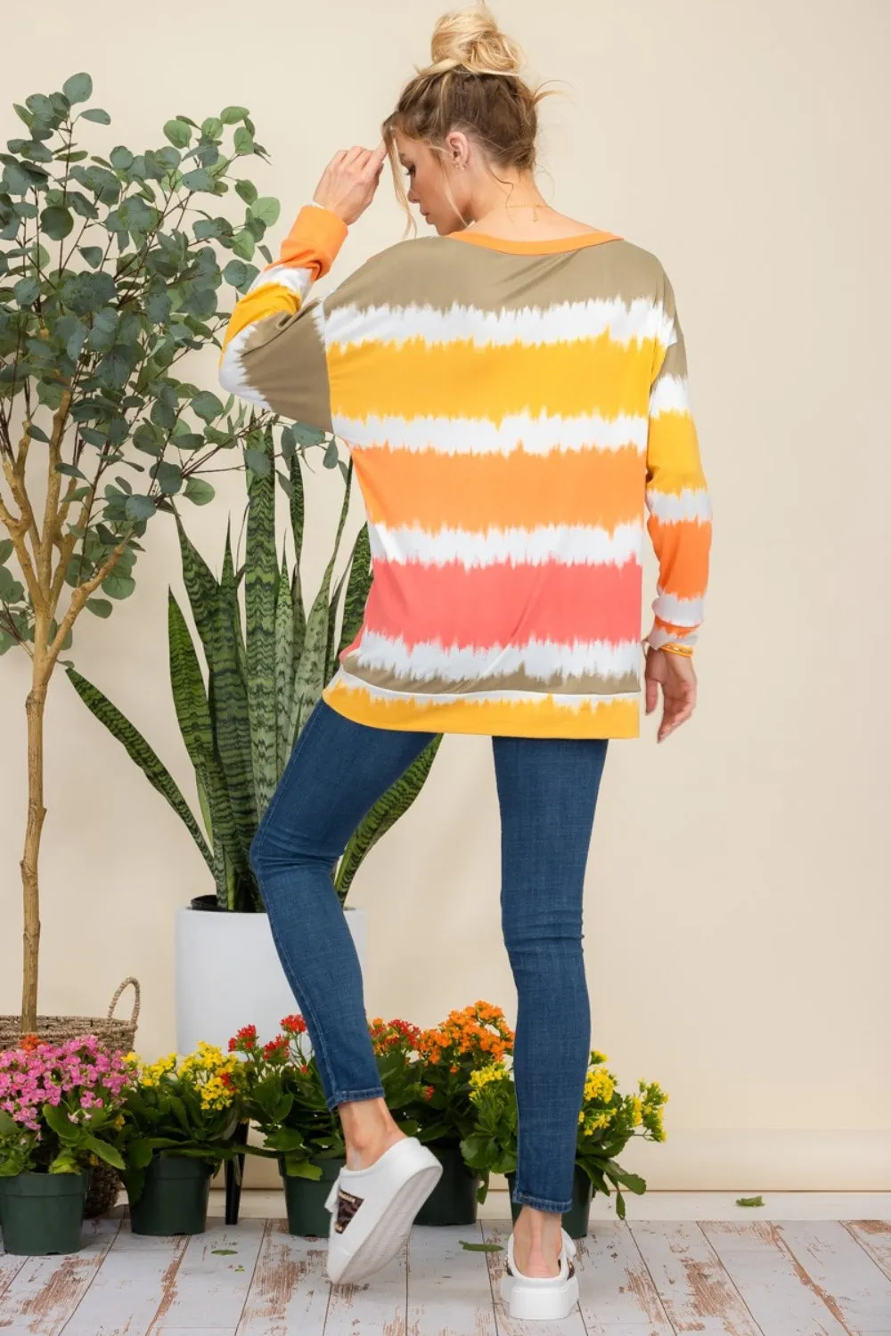 Celeste Full Size Striped Long Sleeve T-Shirt sold by Charming Charlie product image thumbnail 3