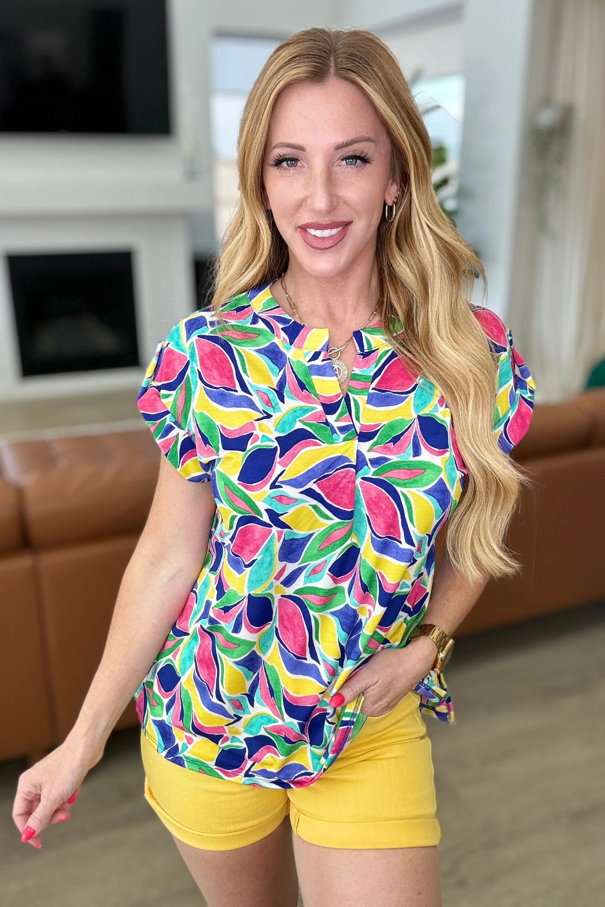 Lizzy Cap Sleeve in Royal and Magenta Mod Floral sold by Charming Charlie product image thumbnail 3