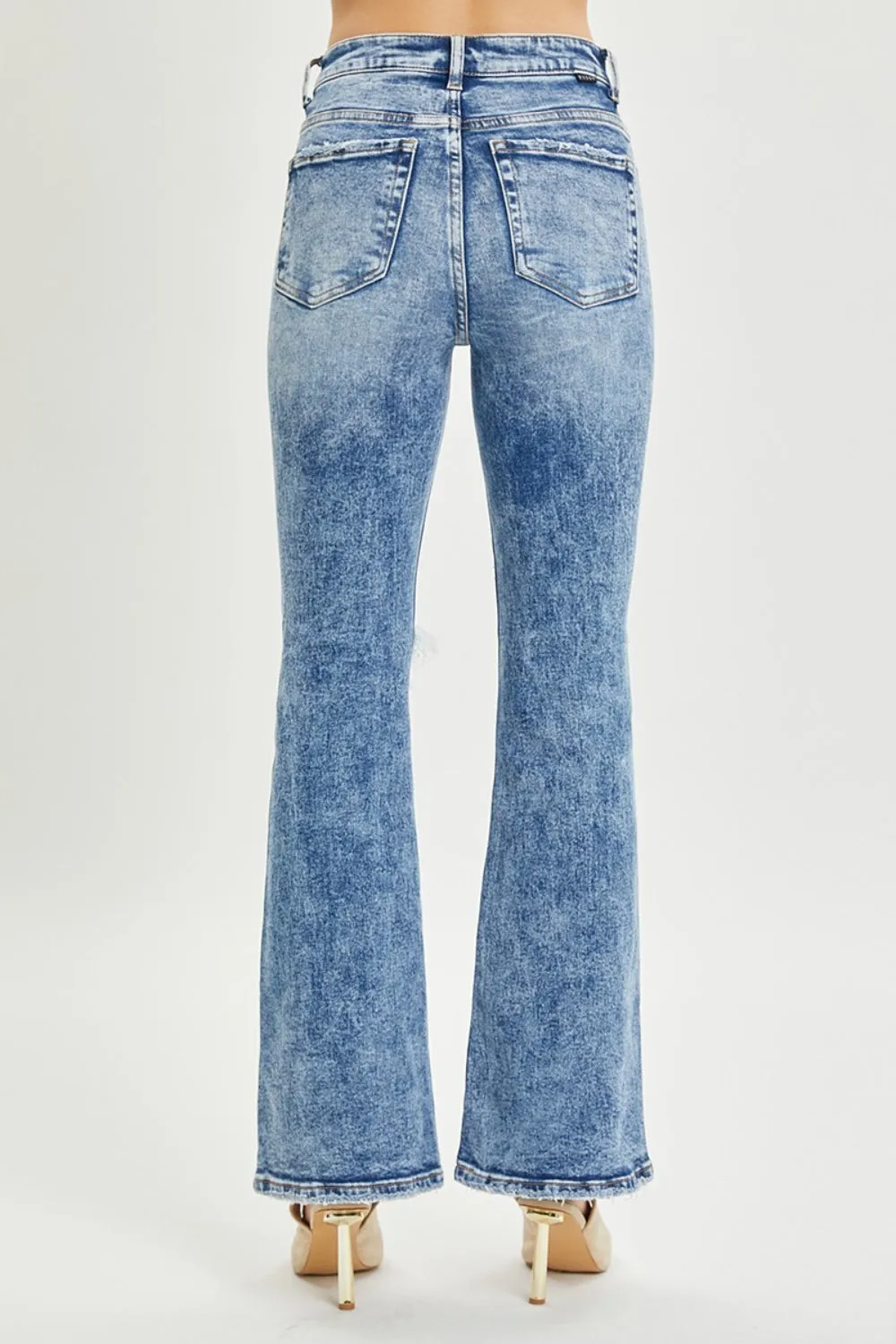 RISEN Full Size High Rise Distressed Flare Jeans sold by Charming Charlie product image thumbnail 2