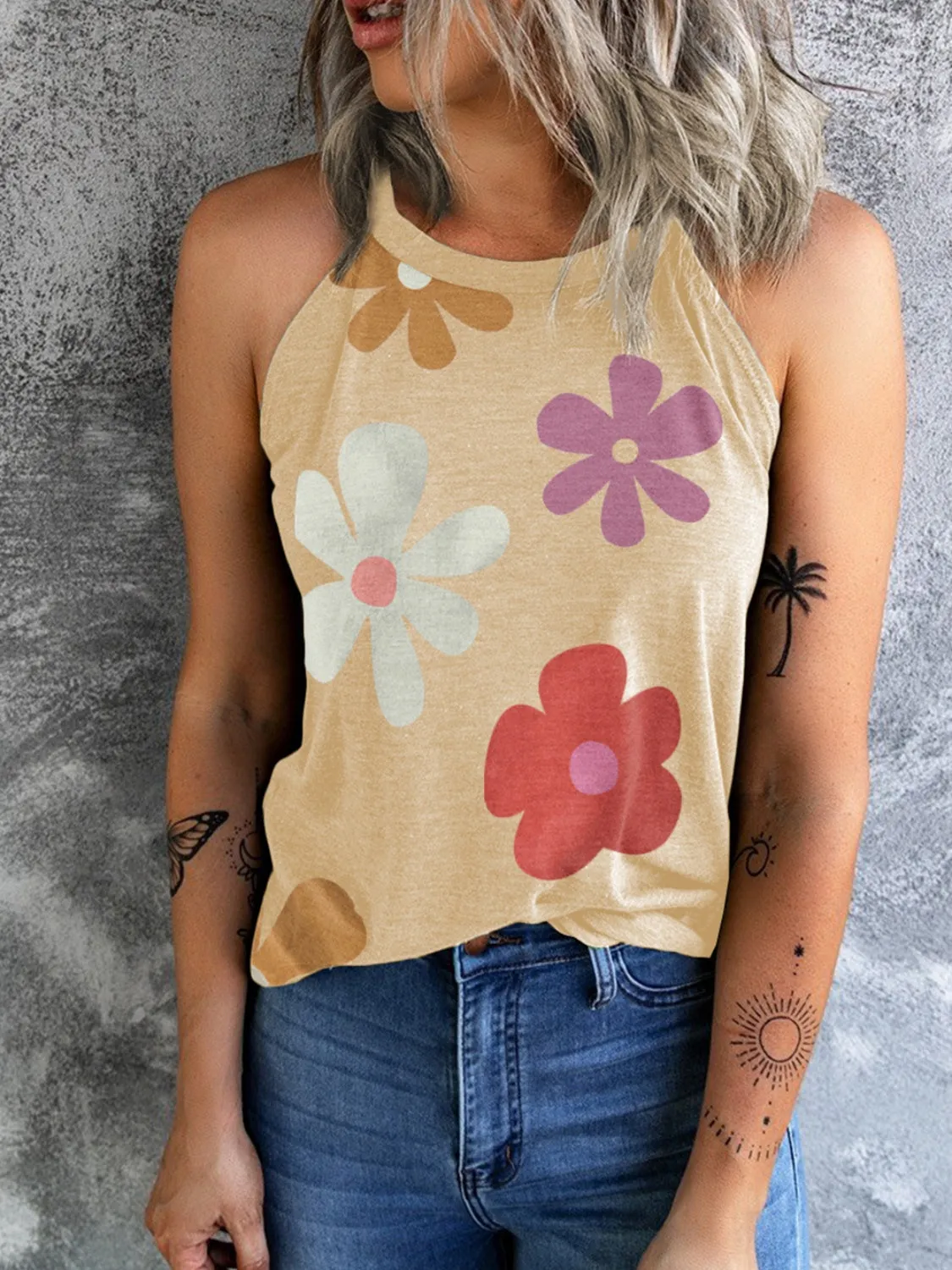 Printed Grecian Neck Cami sold by Charming Charlie