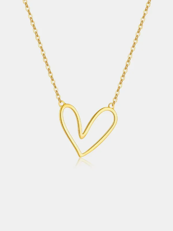925 Sterling Silver Heart Pendant Necklace sold by Charming Charlie