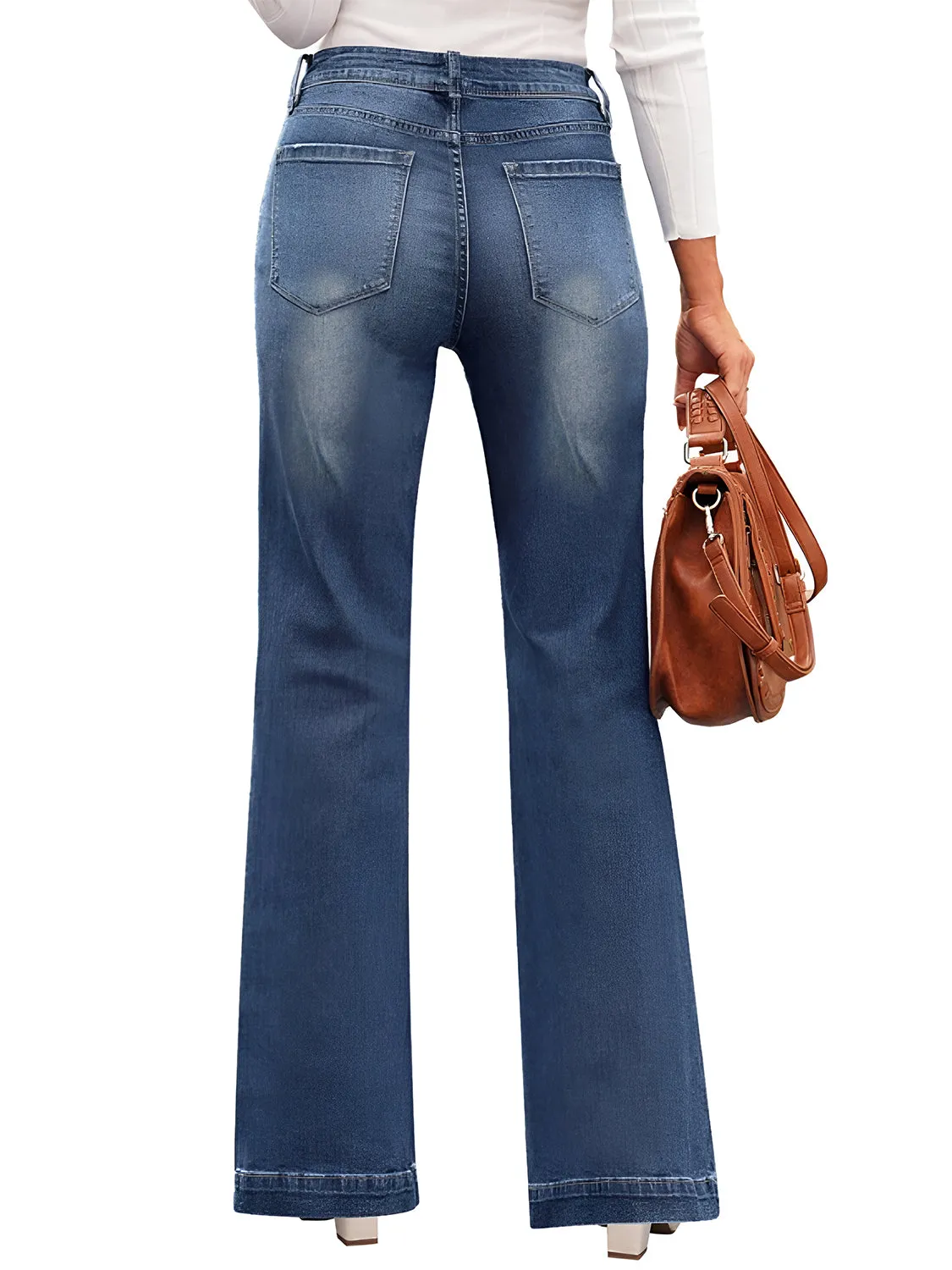 High Waist Bootcut Jeans with Pockets sold by Charming Charlie product image thumbnail 3
