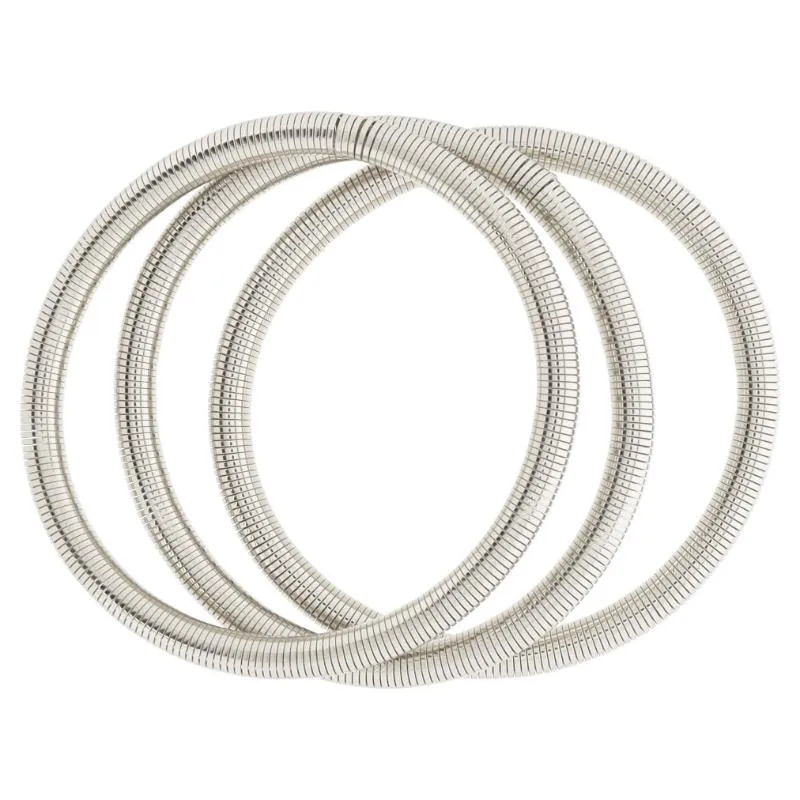 Set of 3, Silver Stretchy Bangles Bracelet, 8" Around sold by Charming Charlie