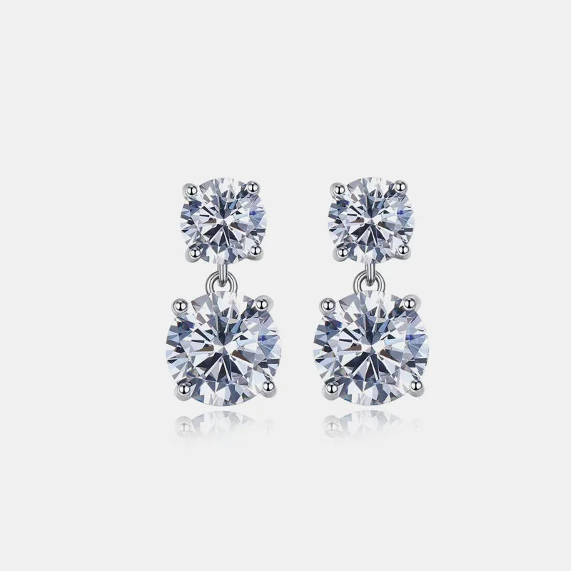 10 Carat Moissanite 925 Sterling Silver Earrings sold by Charming Charlie