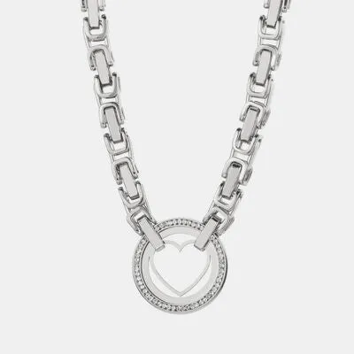 Cutout Heart Shape Inlaid Zircon Chain Necklace sold by Charming Charlie product image thumbnail 3