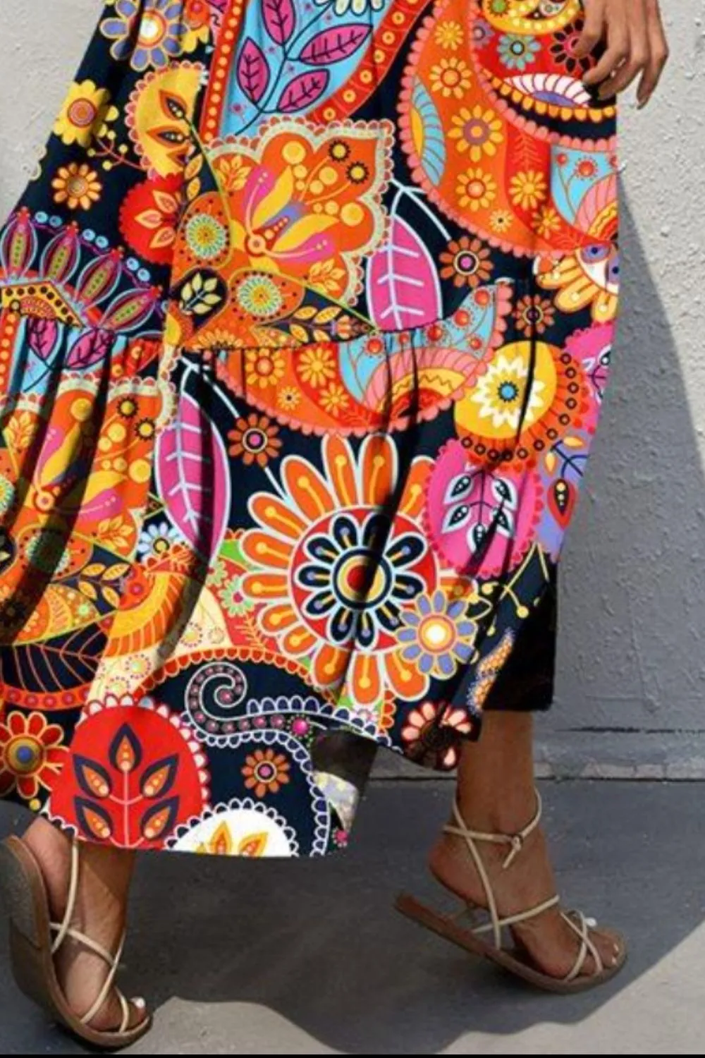 Tiered Printed V-Neck Sleeveless Dress sold by Charming Charlie product image thumbnail 3