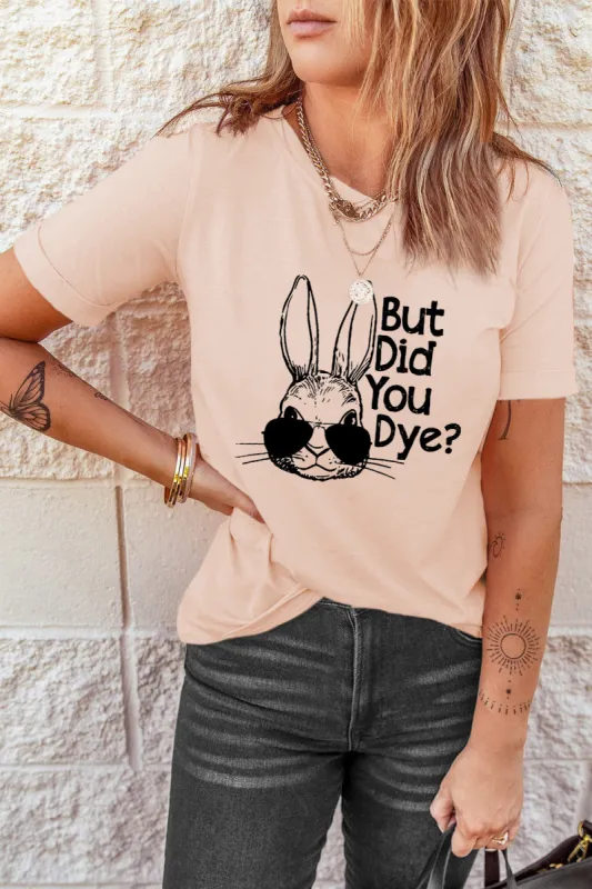Rabbit Graphic Round Neck T-Shirt sold by Charming Charlie