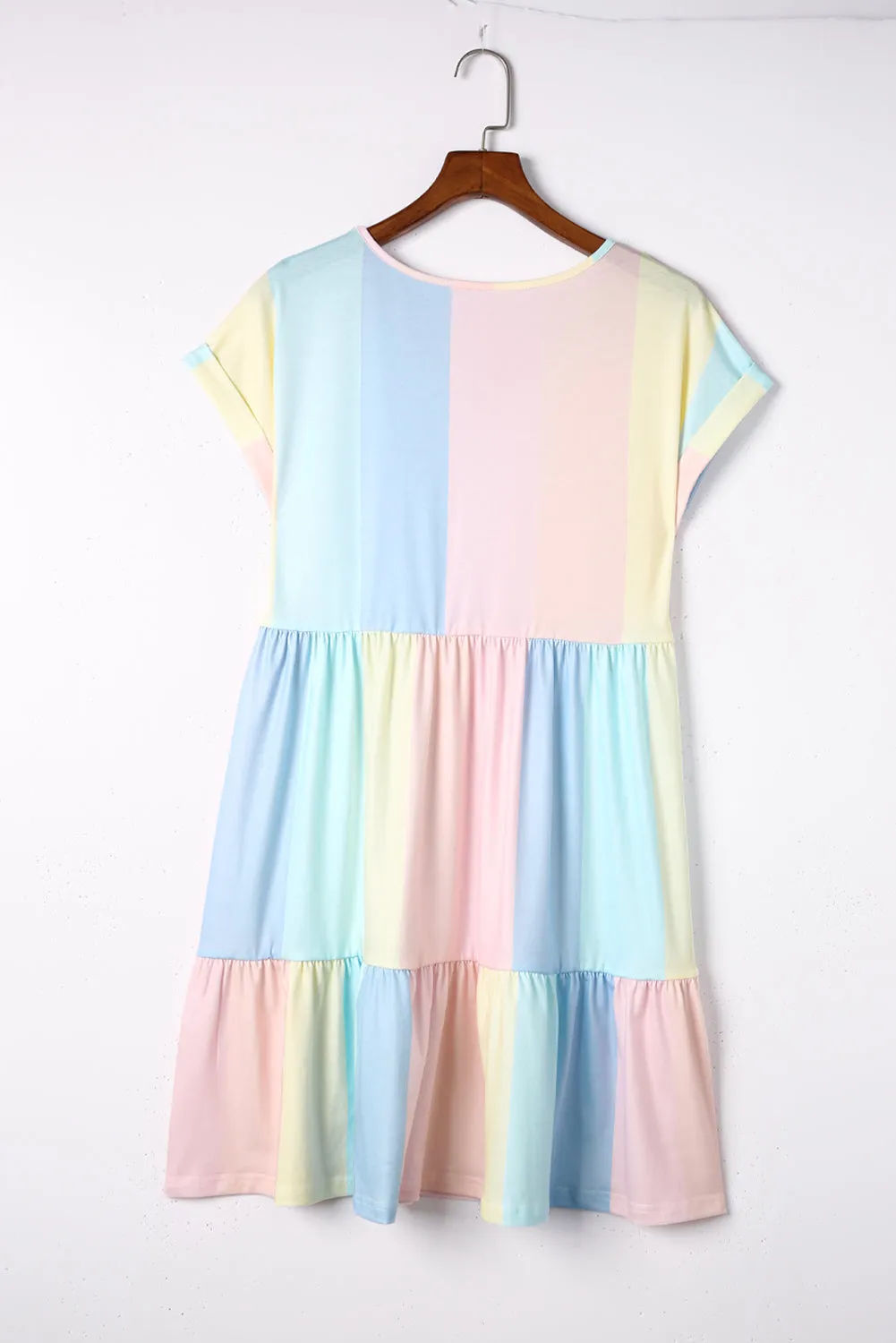 Color Block V-Neck Short Sleeve Mini Dress sold by Charming Charlie product image thumbnail 4