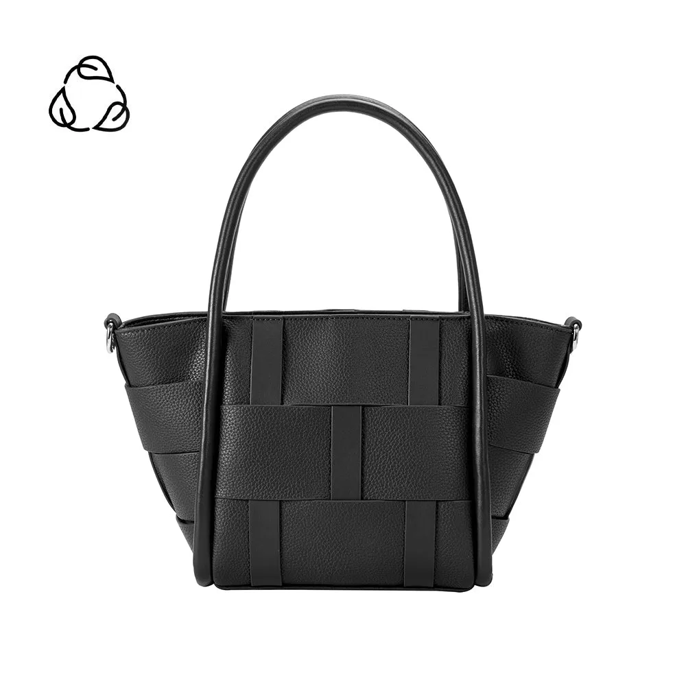 Lanie Black Recycled Vegan Woven Tote sold by Charming Charlie